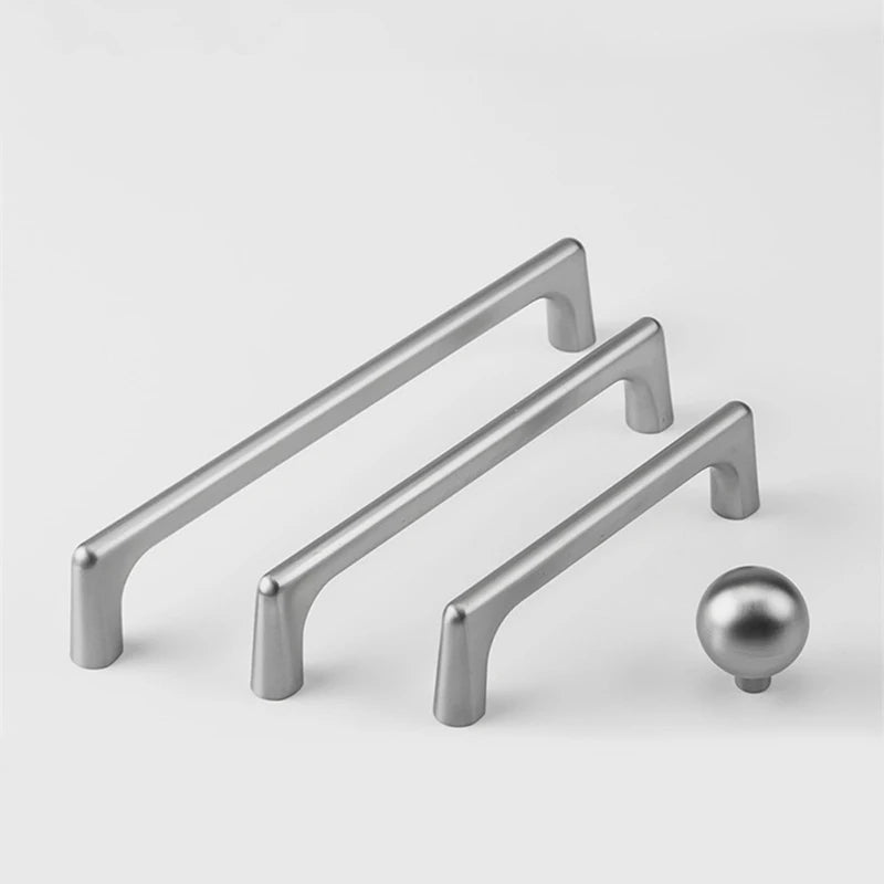 Silver Cabinet Storage Handles 96-320mm Dressers Cupboard Closet
