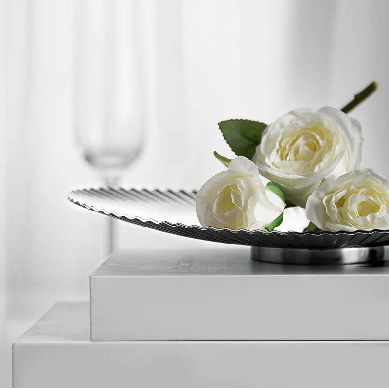 Nordic Luxury Stainless Steel Serving Tray Dish Dining