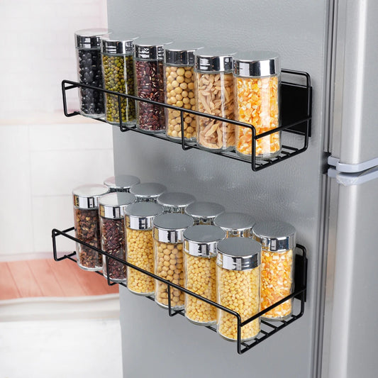 Magnetic Spice Rack Refrigerator Magnetic Shelf 2pcs Spice