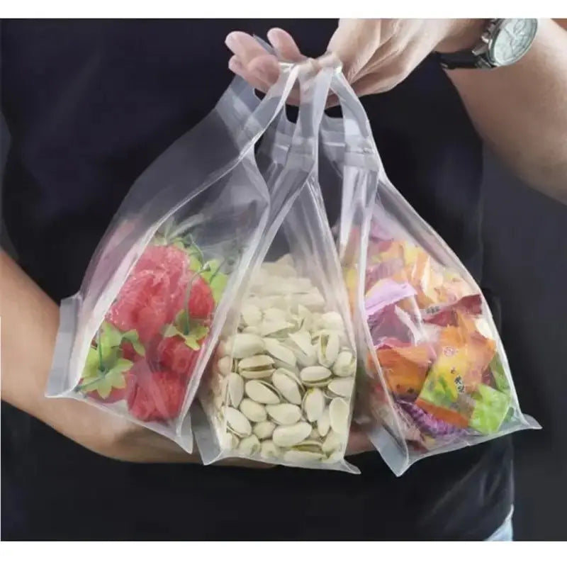 5pcs Reusable Leakproof Food Storage Bags Nut Grain