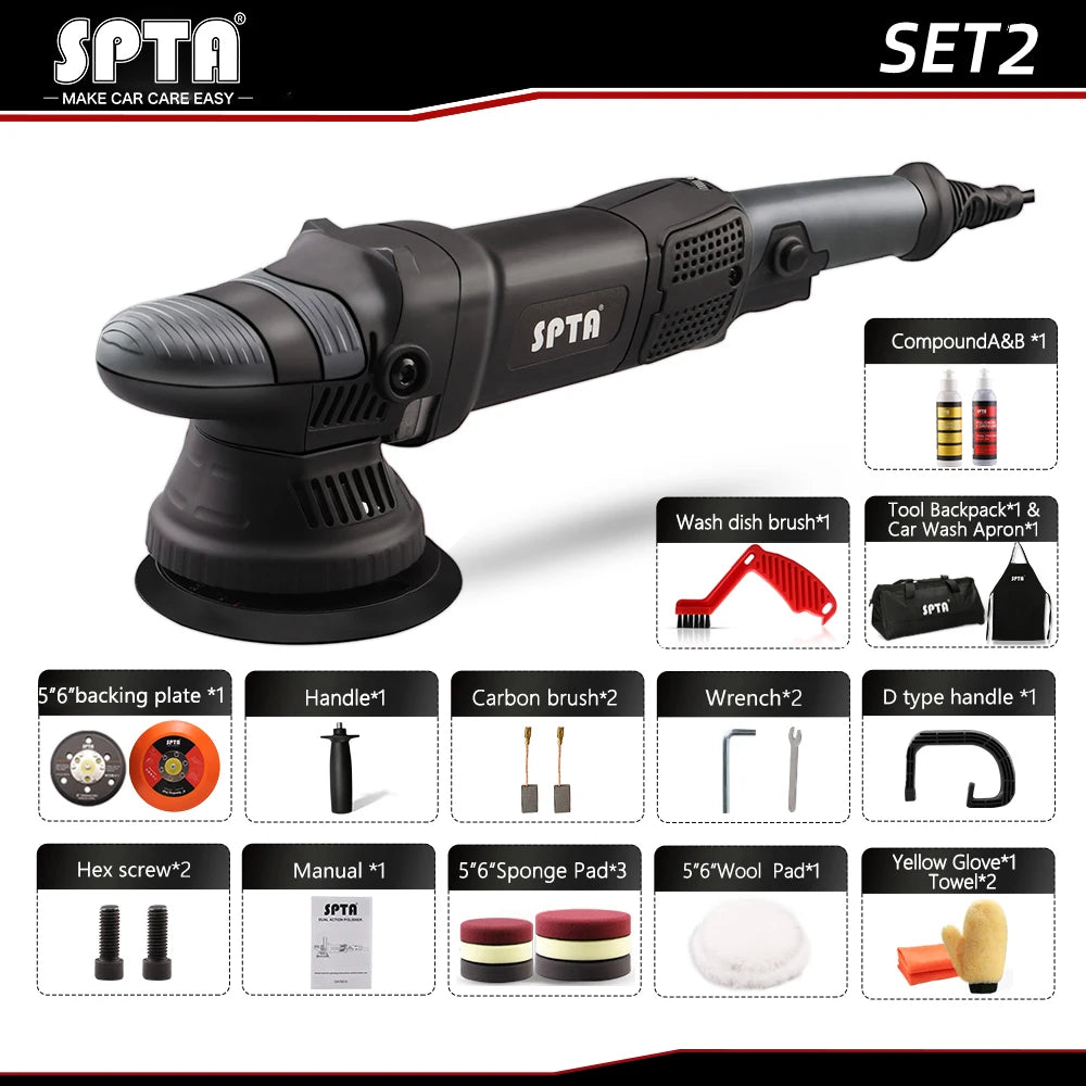 Spta Inch 780w Dual Action Car Polisher Auto