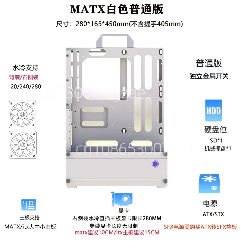 Open Frame Pc Case 240/360 Liquid & Air