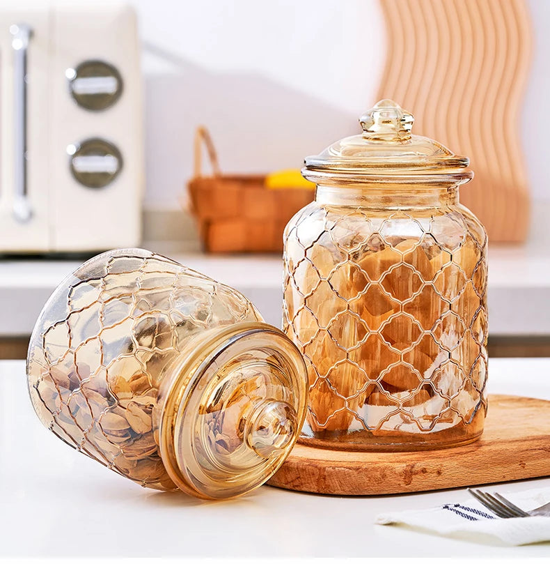 Glass Airtight Jars Food Grade Storage Box Storage