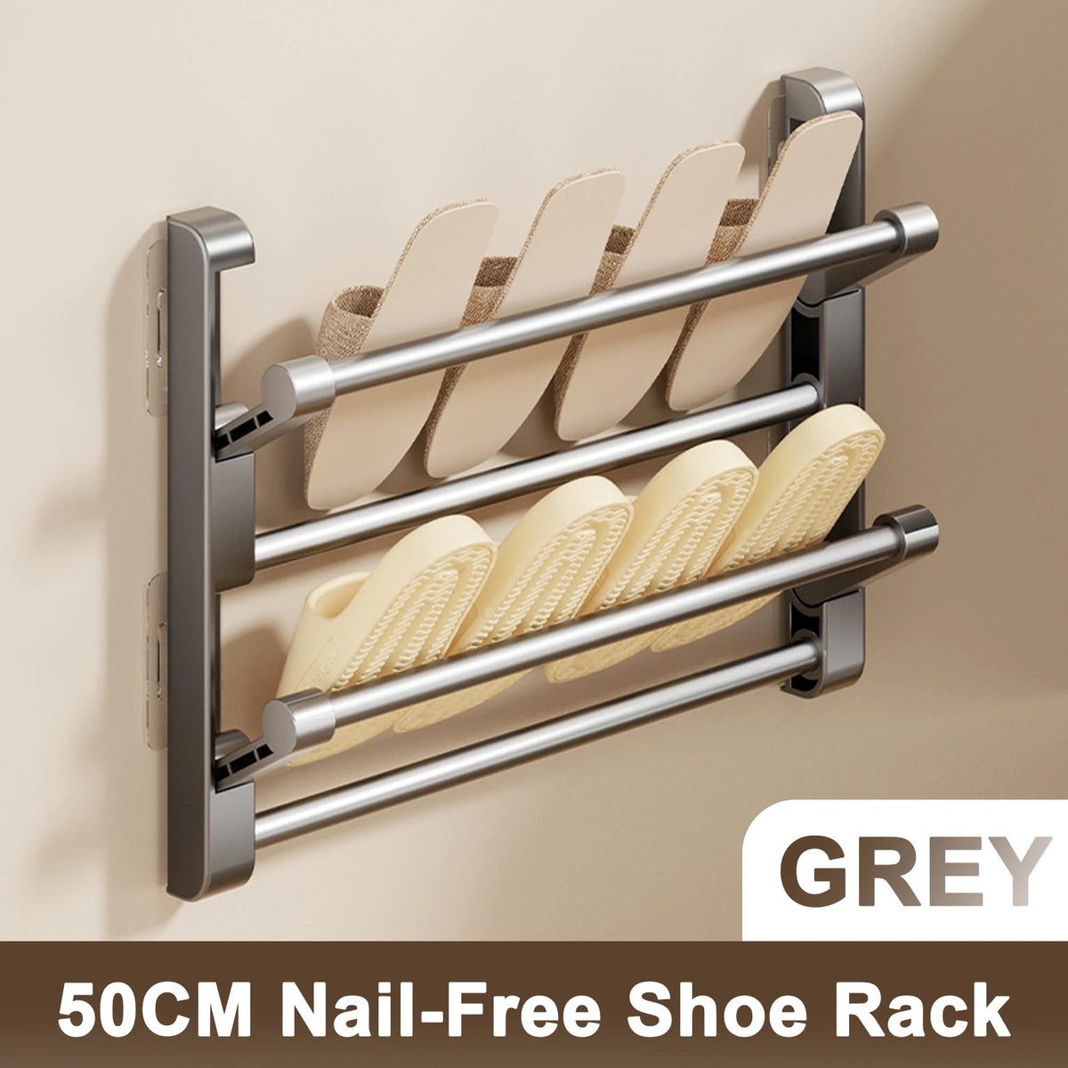 Simple Shoe Rack Wall-Mounted Bathroom Slippers Hook Holder