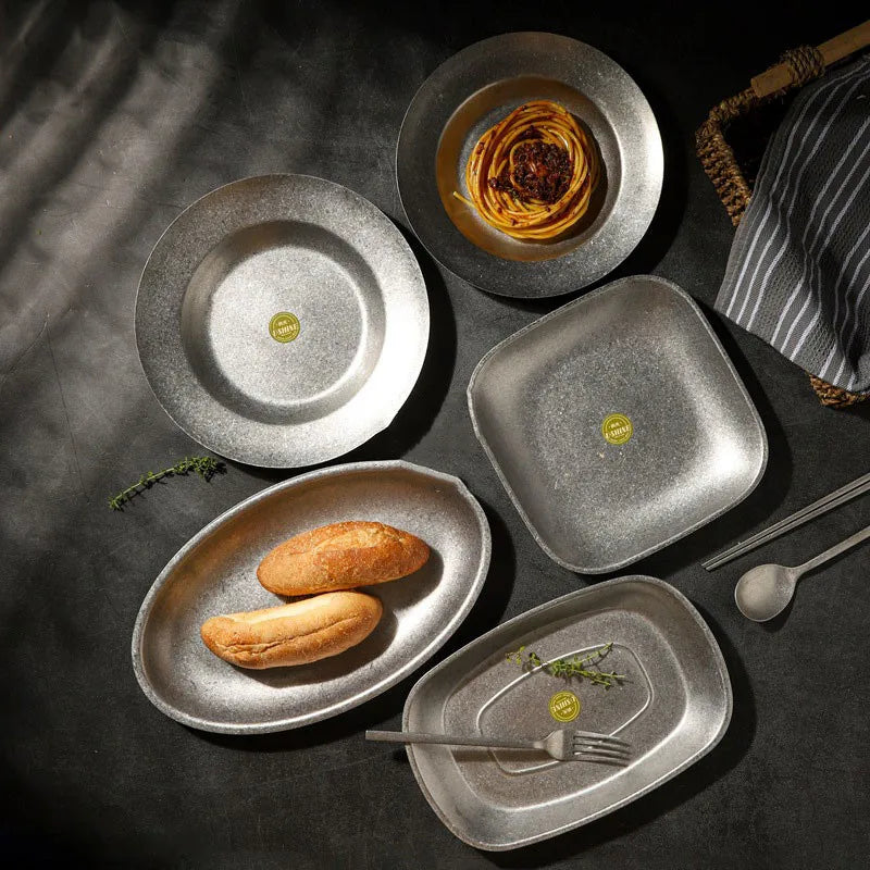 304 Stainless Steel Dining Plate Oval Bone Dish
