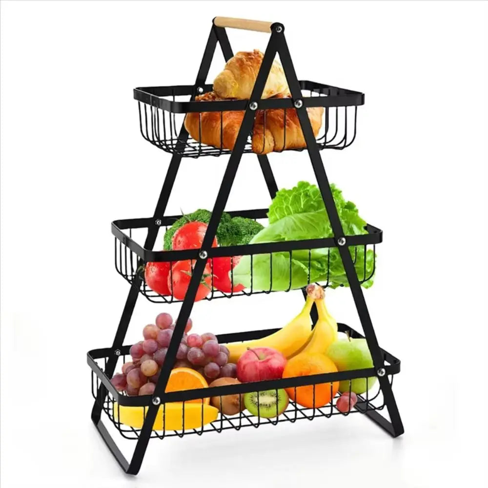 2-Tier Design Fruit Basket 3-Tiers Design Versatile Organizer