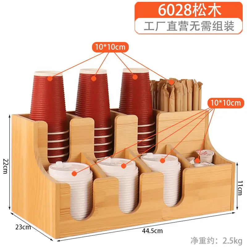 Creative Coffee Shop Bar Paper Cup Straw Storage