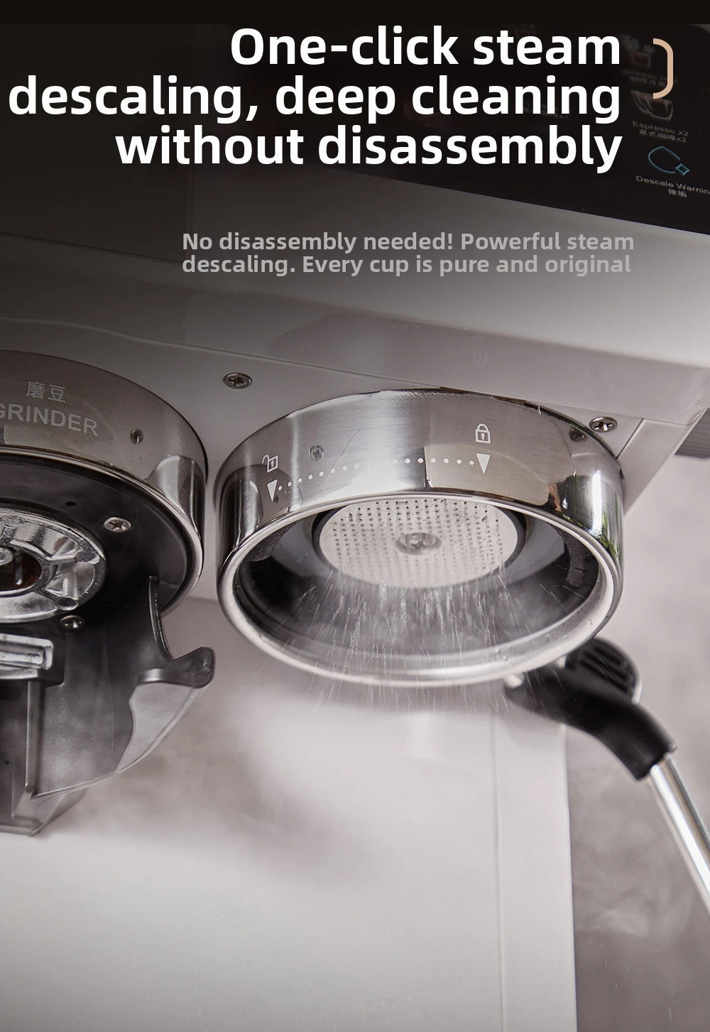 2-In-1 Cold & Coffee Maker Built-In Grinder &