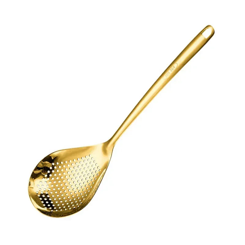 Stainless Steel Tableware Golden Pot Colander Bbq Grilling
