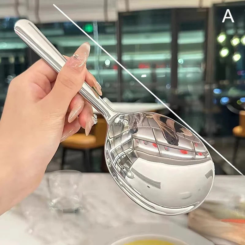 1/2pc Stainless Steel Ladles Serving Soup Rice Serving