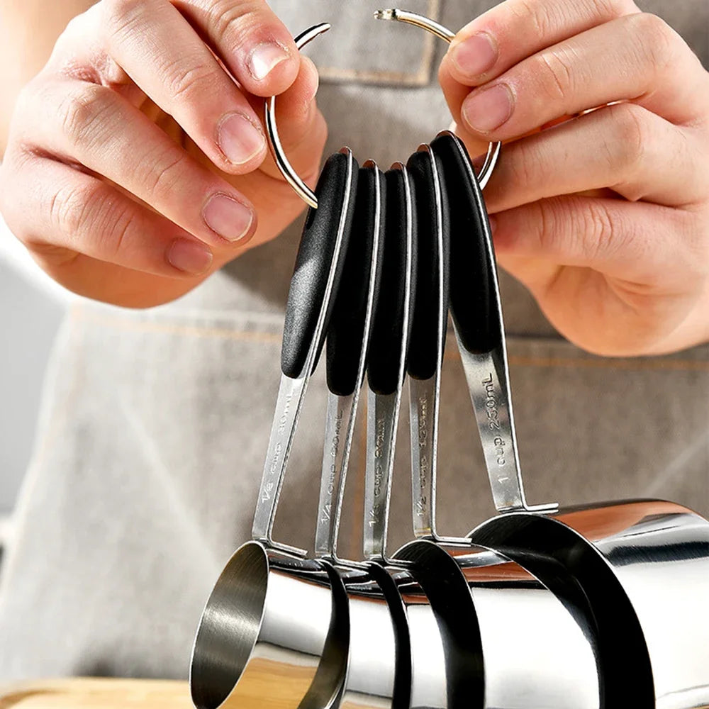 5/10pcs Stainless Steel Measuring Cups Spoons Baking Cake