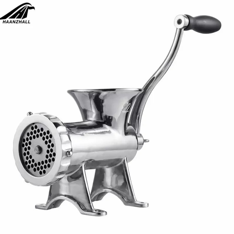 Meat Grinder Mincer Silver Stainless Steel Hand Crank
