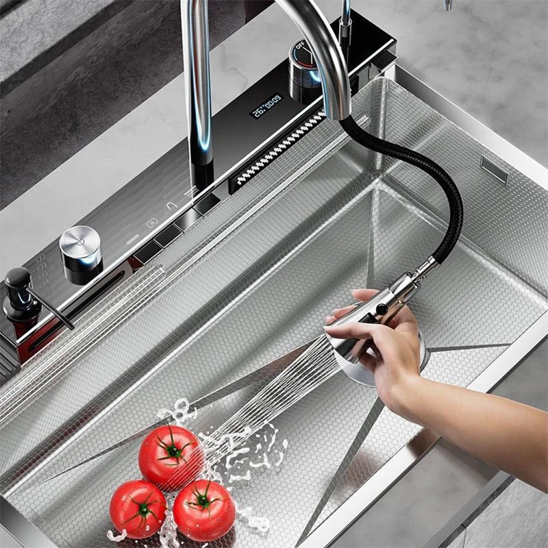 Nano Black Sink Large Slot Integrated Digital Display