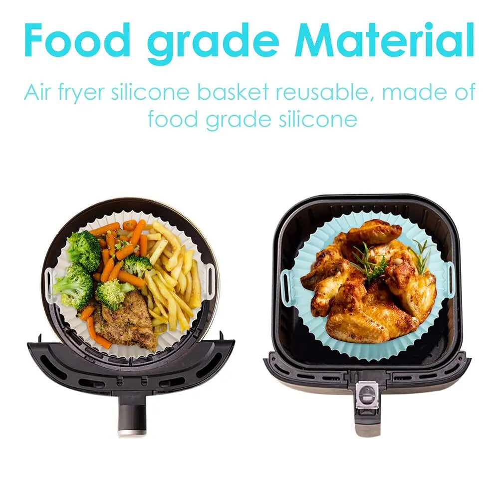 Silicone Mat Round Airfryer Inserts Heat Resistant Baking