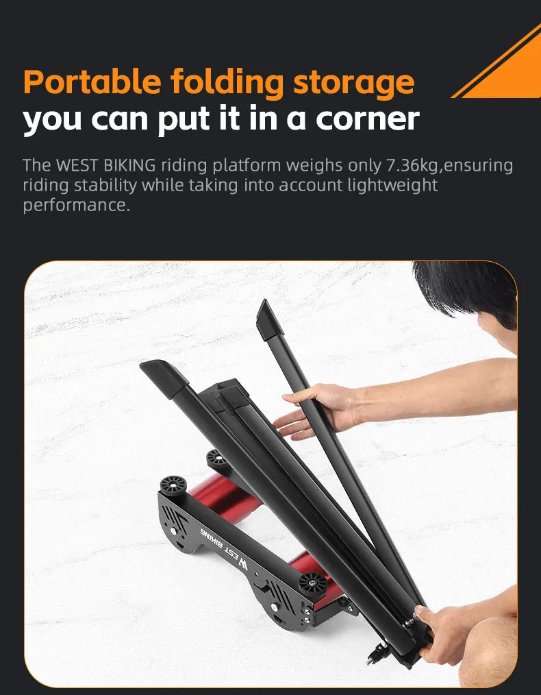 West Biking Bicycle Magnetic Resistance Roller Training Stand