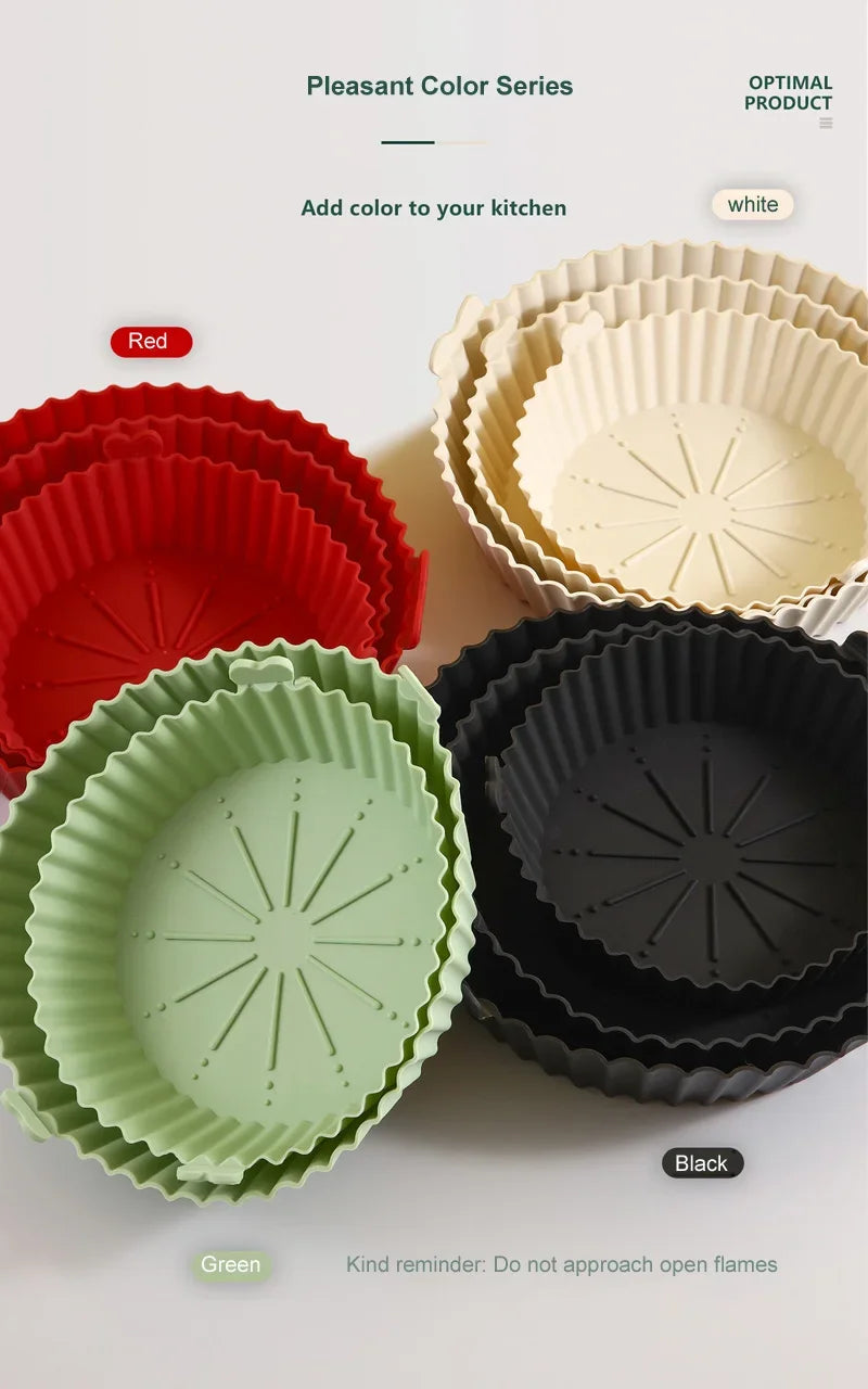 Silicone Air Fryer Baking Tray Reusable Baking Basket