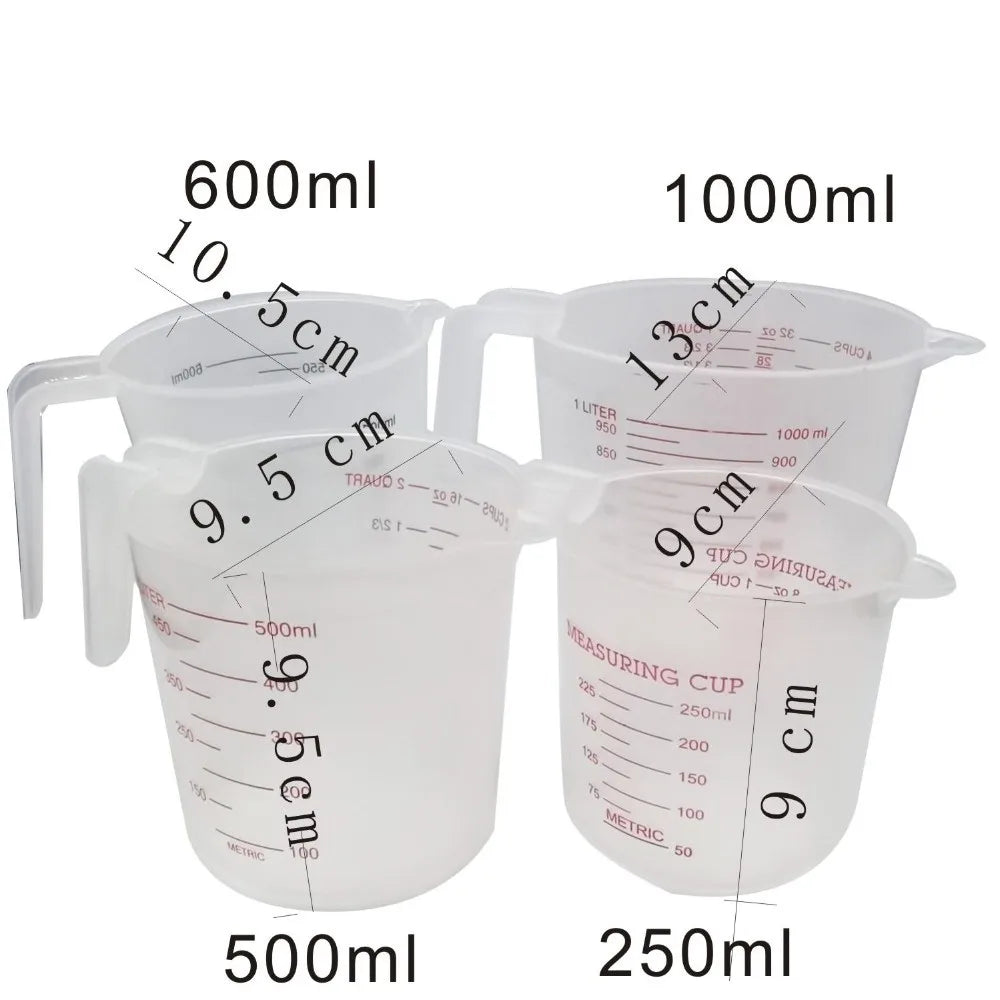 Cup Marking Clear Plastic Measuring Cup Spout Handles