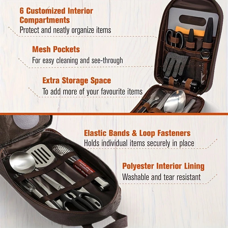 Outdoor Cooking Bag Camping Storage Bag Portablecooking Utensil