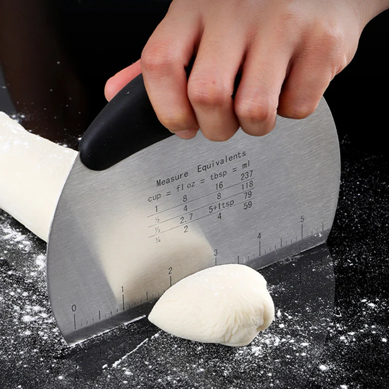 Dough Scraper Stainless Steel Pastry Dough Cutter Semicircular