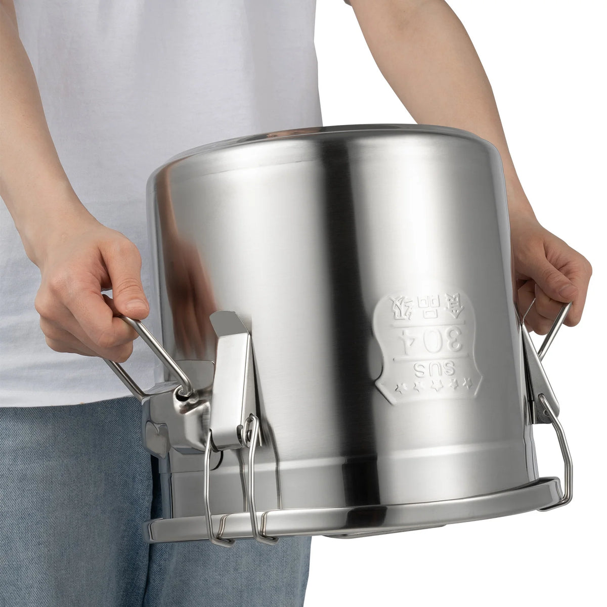 Bymaocar 12l 304 Stainless Steel Cereal Container Metal