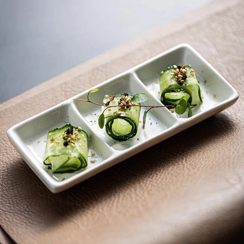 White Ceramic Seasoning Dish Sushi Dish Soy Sauce