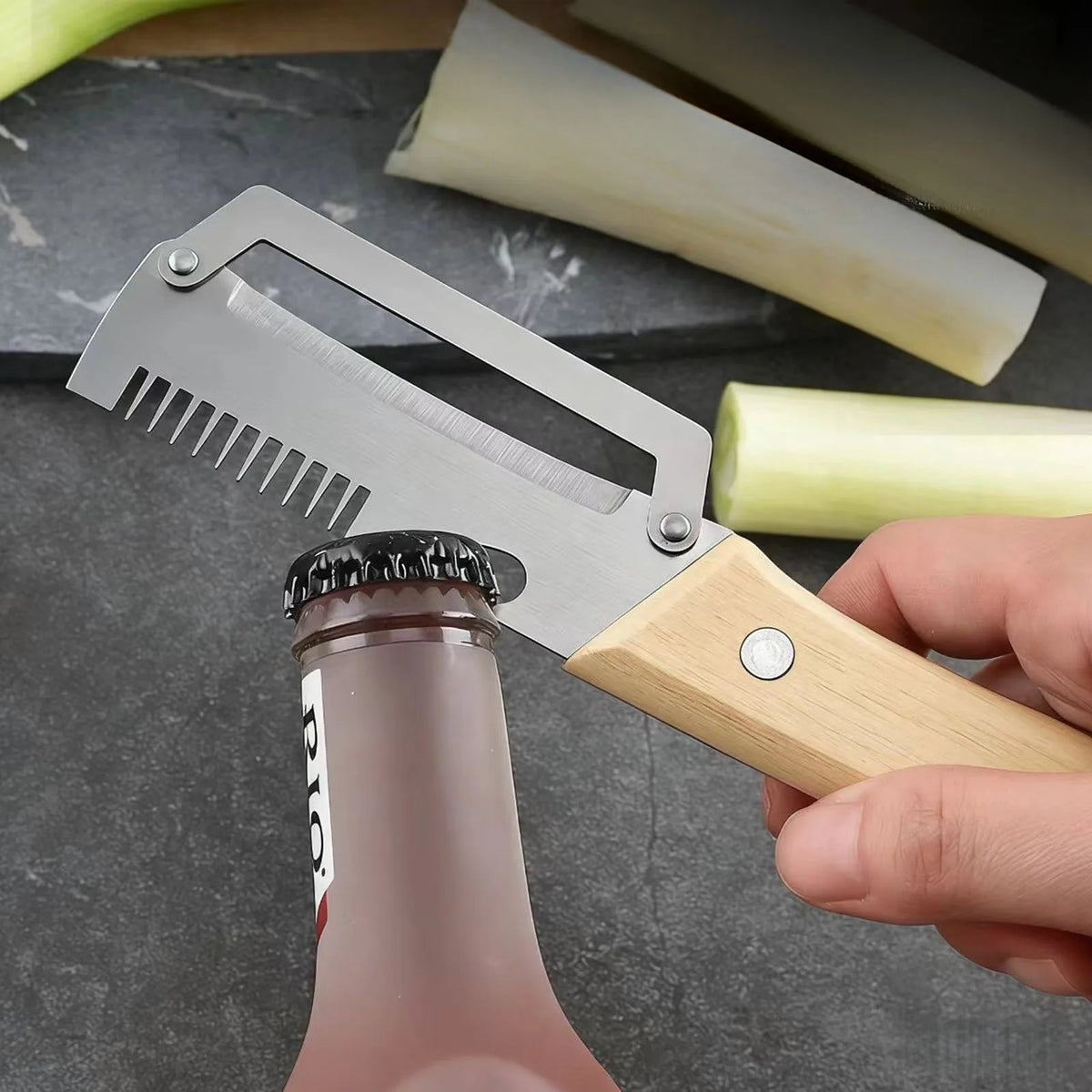 Must Haves Premium Vegetable Peeler Wooden Handle Functional
