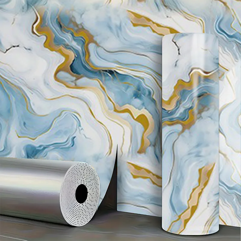 Self Adhesive Marble Wallpaper Pvc Waterproof Stain Resistant