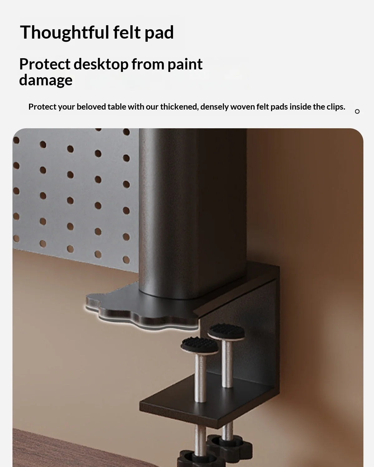 Clamp On Desk Shelf Pegboard Adjustable 2/3 Tier