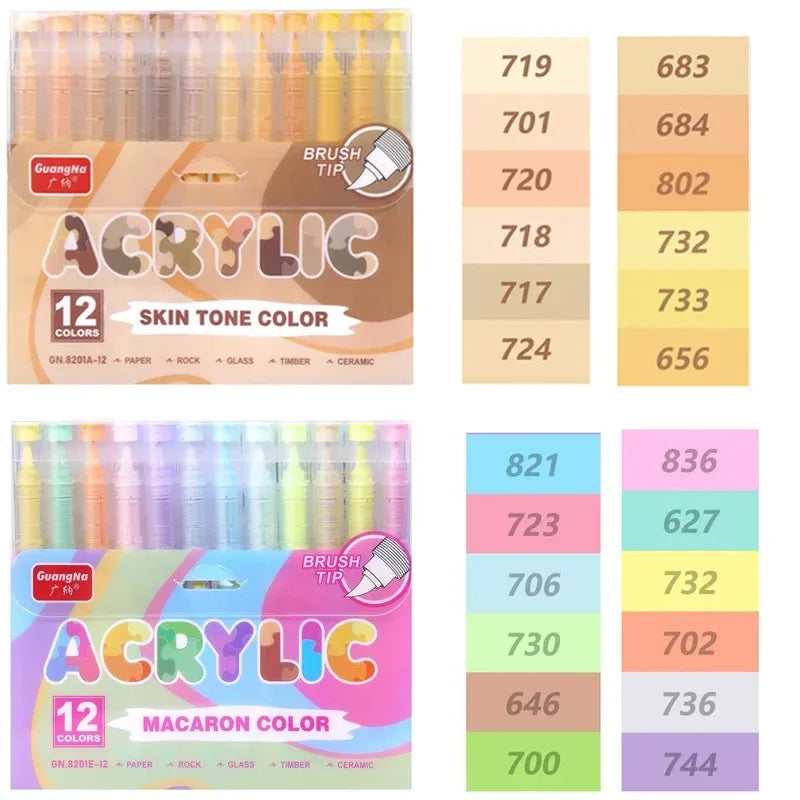 Guangna 12/360/408 Colors Acrylic Paint Pen Markers Acrylic