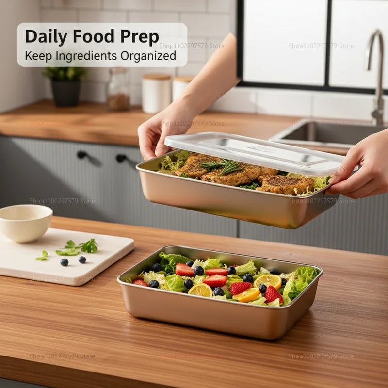 Stainless Steel Plate Lid Food Grade Thickened Food