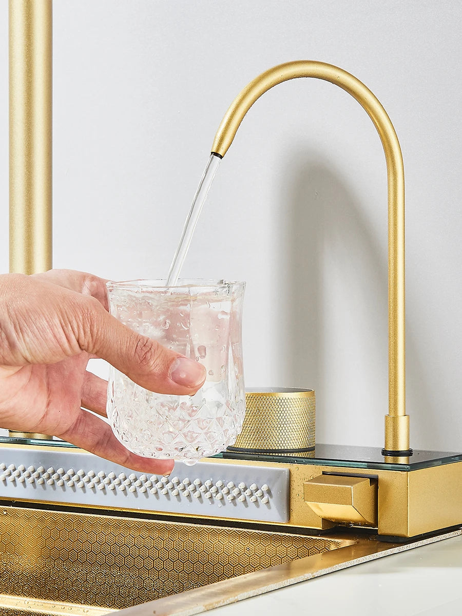 304 Stainless Steel Waterfall Sink Large Slot Integrated