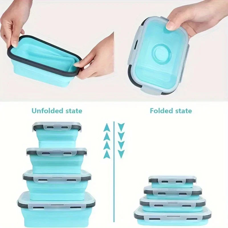 Collapsible Silicone Food Storage Microwave Safe Rv Travels