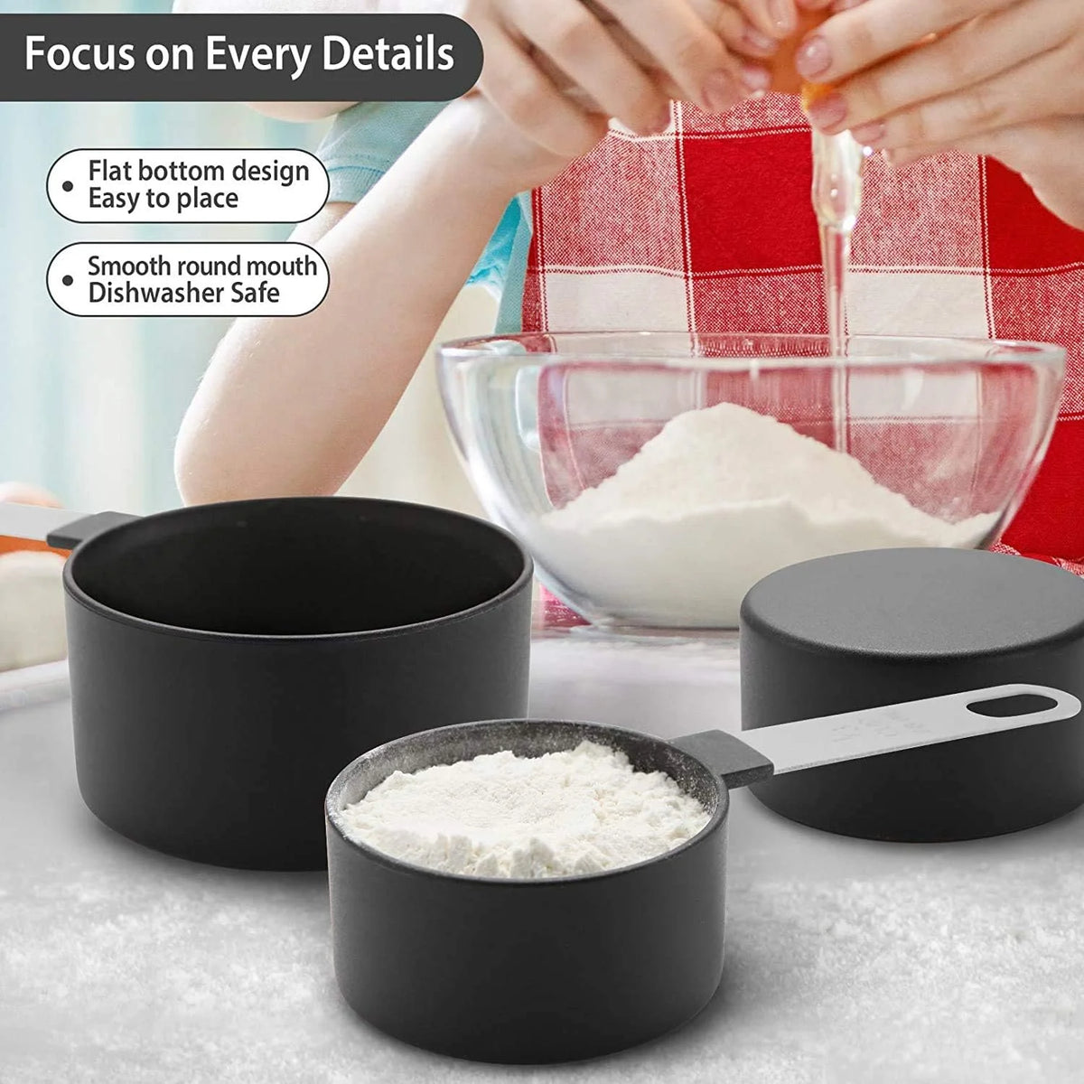 8pcs Measuring Cups & Spoons Stackable Nesting Measure