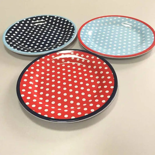 9in Imitation Porcelain Dinner Plate Serving Cake Tray