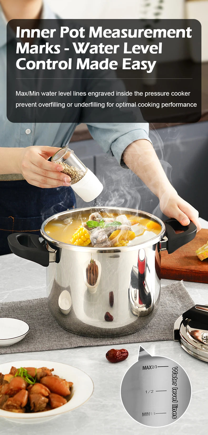 Fenghui 12l 304 Stainless Steel Pressure Cooker Ce