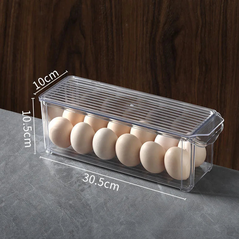 Fridge Organizer Stackable Refrigerator Organizer Bins Lids Clear