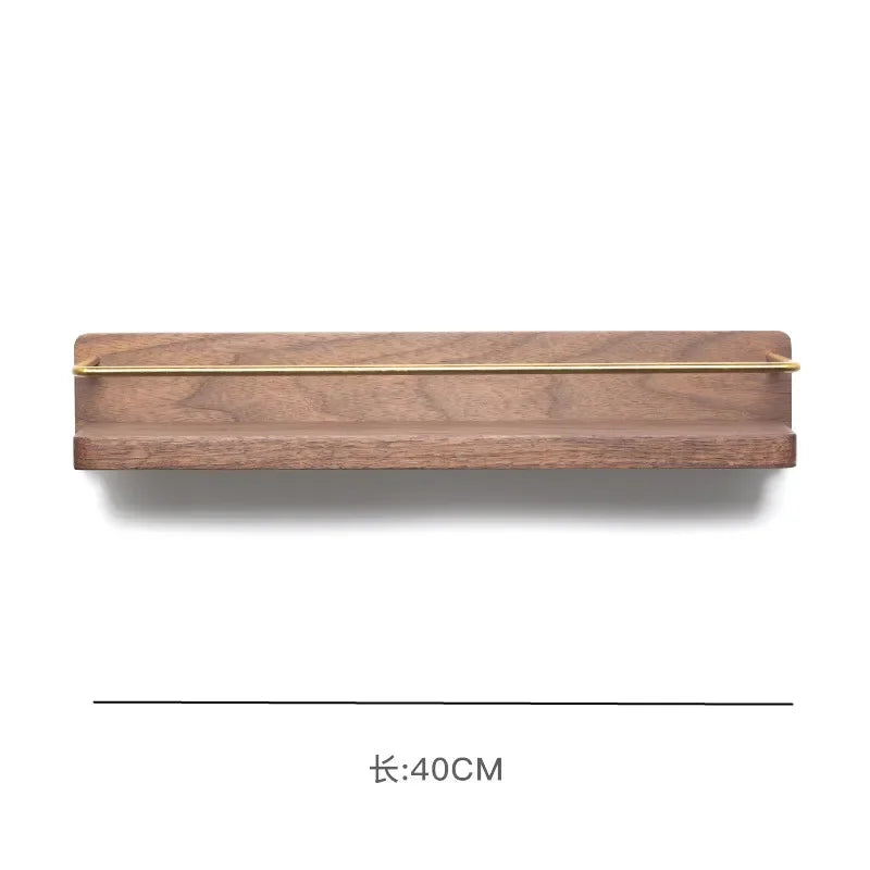 Wooden Towel Rack Roll Holder Wall Mounted Shelf