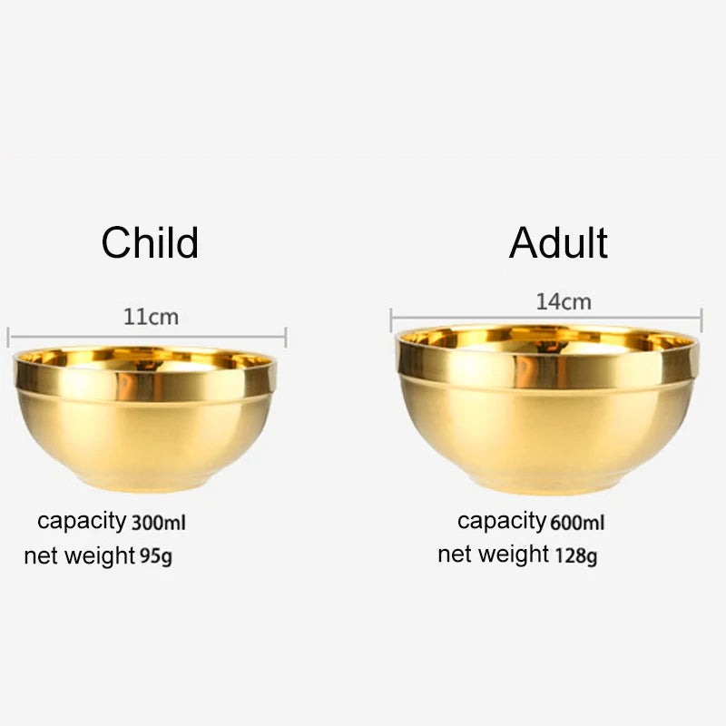 304 Stainless Steel Gold Bowl Cooking Utensils Ideal