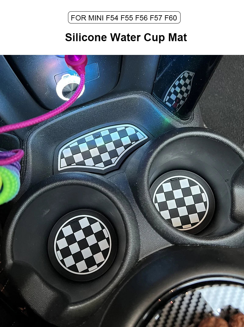 3pcs Non-Slip Car Water Cup Pad Silicone Mat