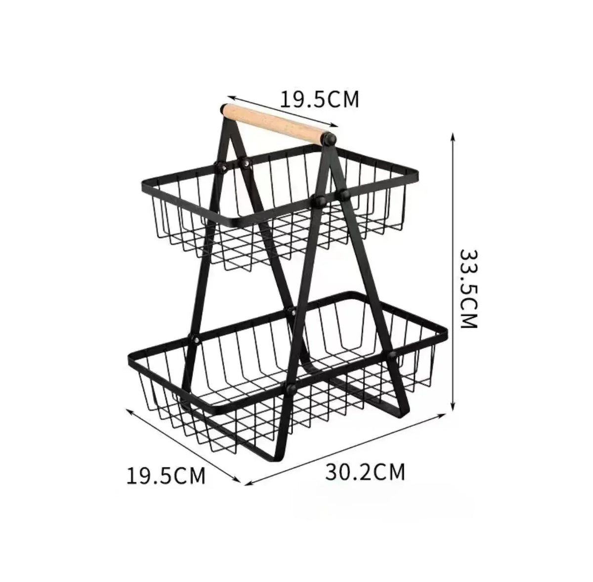 2/3 Tiers Countertop Fruit Basket Fruit Bowle Basket