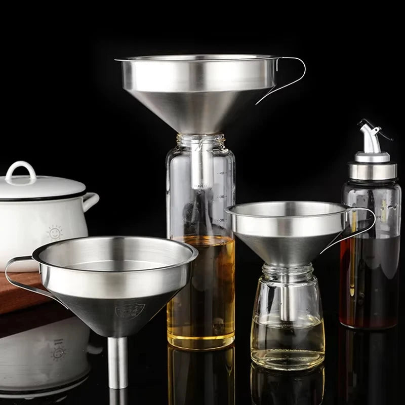 Funnel 304 Stainless Steel Funnel Oil Liquid Funnel