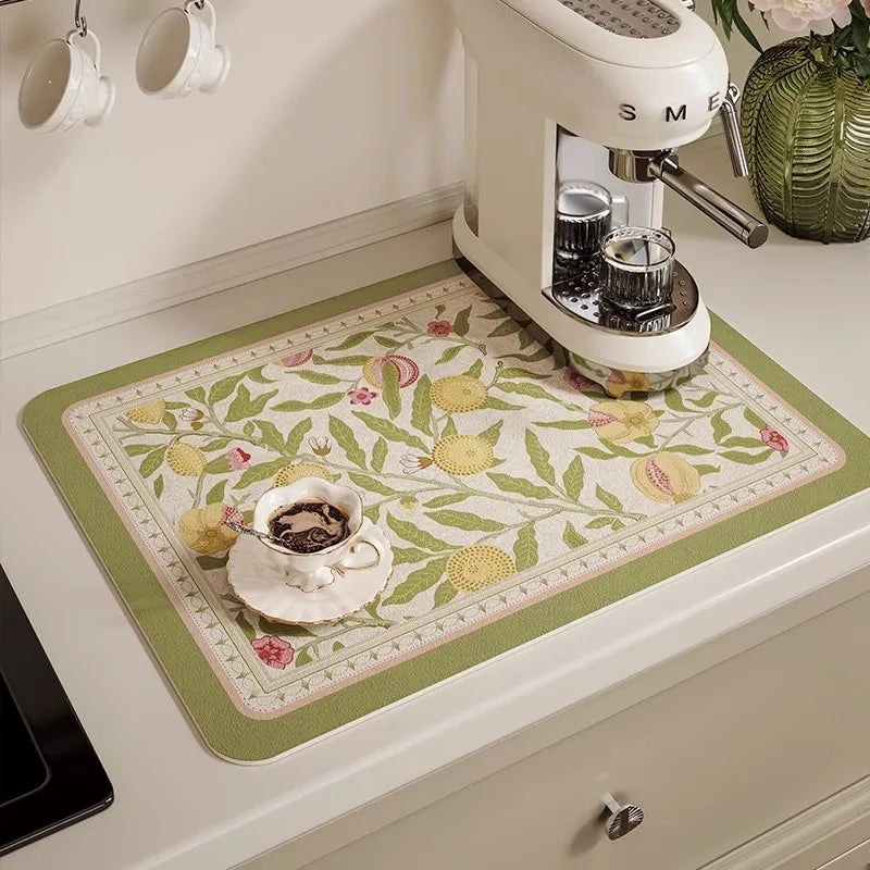 Dish Drying Mat Super Absorbent Counter Draining Mat