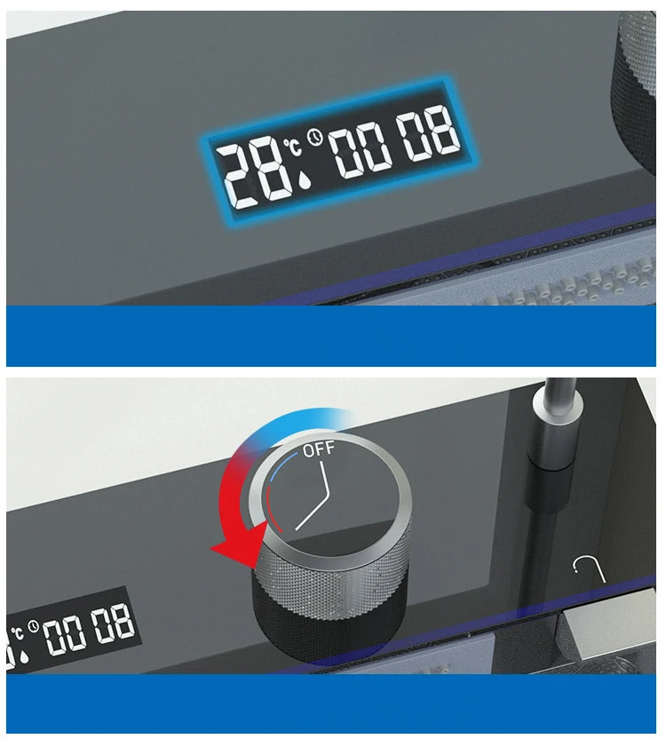 Nano Black Sink Large Slot Integrated Digital Display