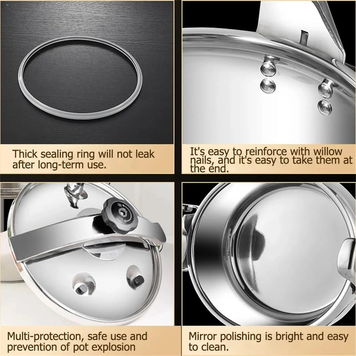 3-In-1 Safety Commercial Pressure Cooker Explosion-Proof Valve &