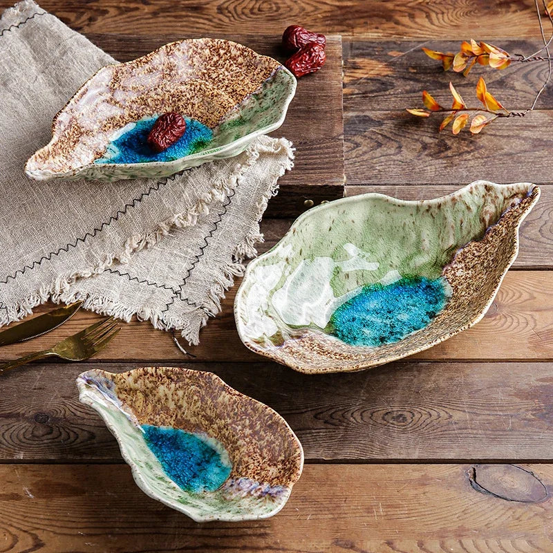 Japanese Restaurant Retro Creative Ceramic Kiln Change Tableware