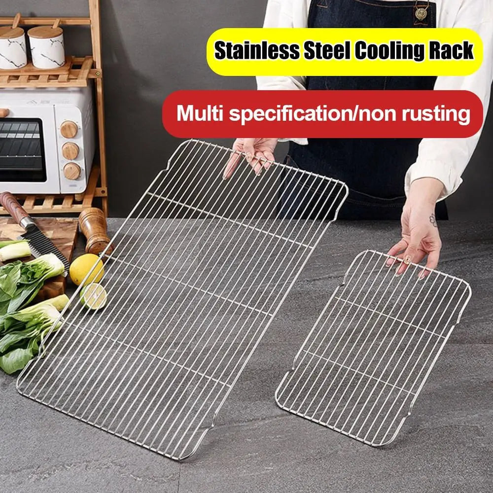 Stainless Steel Cooling Rack Non-Stick Silver Baking Tray