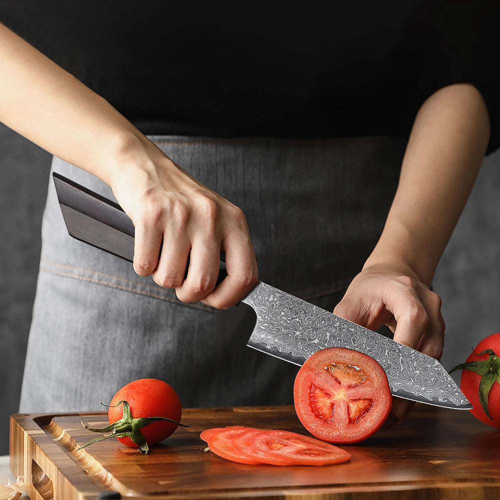 Utility Knife Damascus Professional Japanese Chef Knives Cut