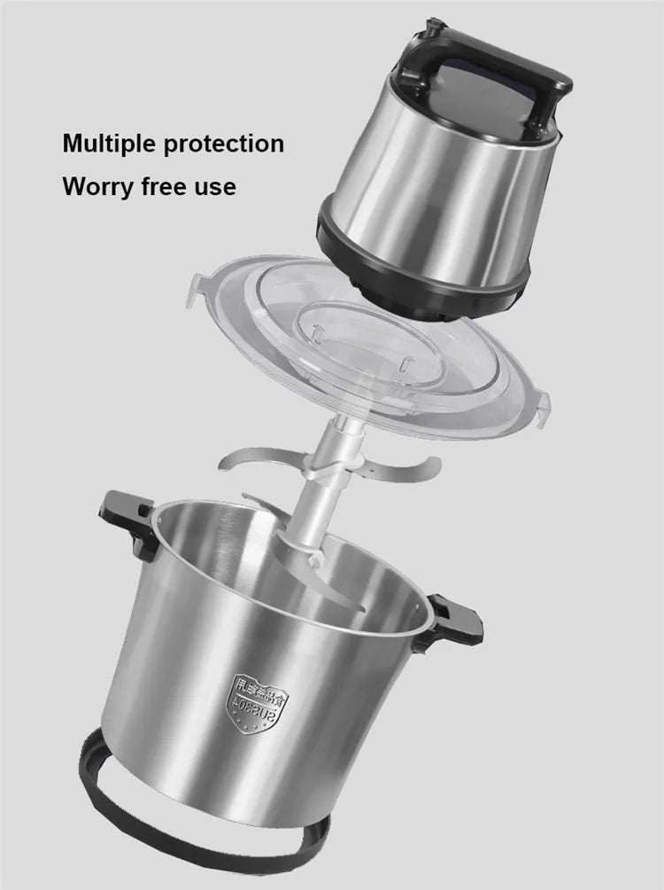 220v 12l 10l 6l Electric Meat Grinder Chopper