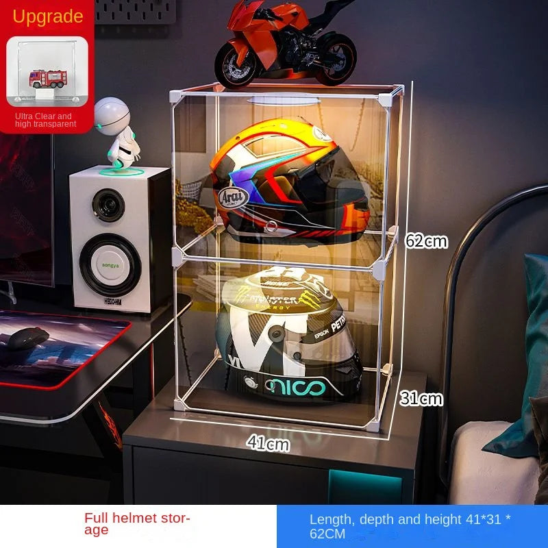 High Face Value Motorcycle Helmet Dustproof Storage Rack