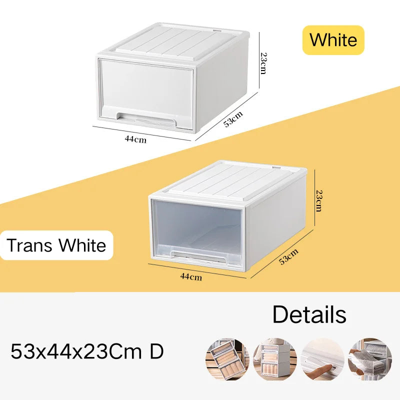 Stacking Storage Drawer Boxes Large Capacity Wardrobe Drawer